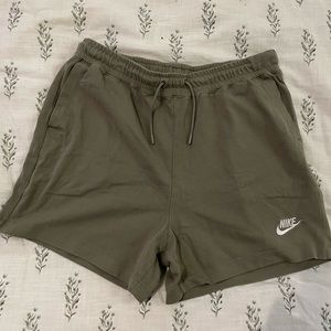 Sage green Nike shorts